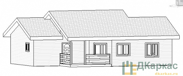 Каркасный одноэтажный дом КД-06.98
